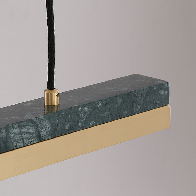 Modern Style Linear Island Light Fixture Metal 1- Light Island Lighting Fixture