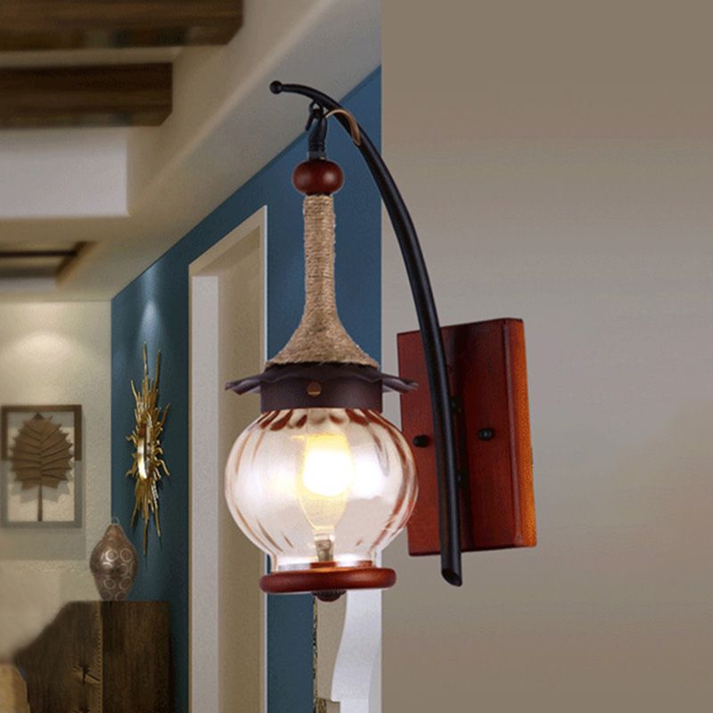 Kupfer ein leichter Leuchten Licht Industriewasserglas Globus Beleuchtungsbehandlung mit Metallstab