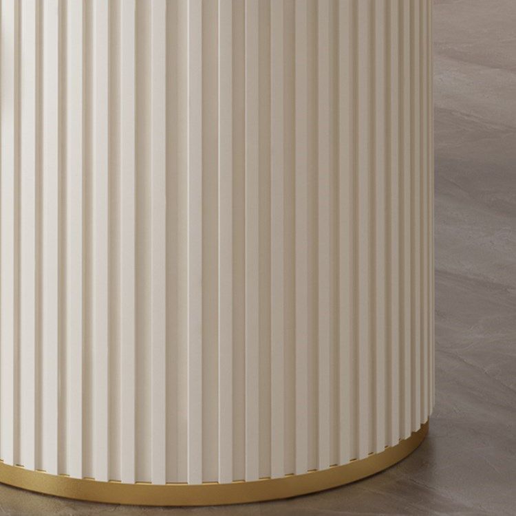 Sintered Stone White Table for Restaurant Modern Dining Table with Double Pedestal Base