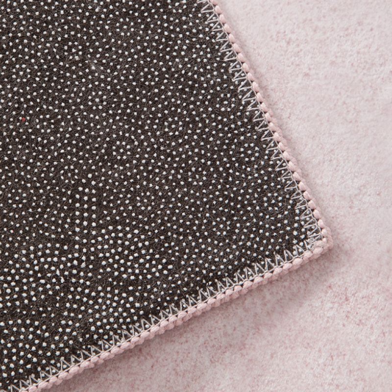White Color-Blocked Area Carpet Polyester Area Rug Stain Resistant Rug for Living Room