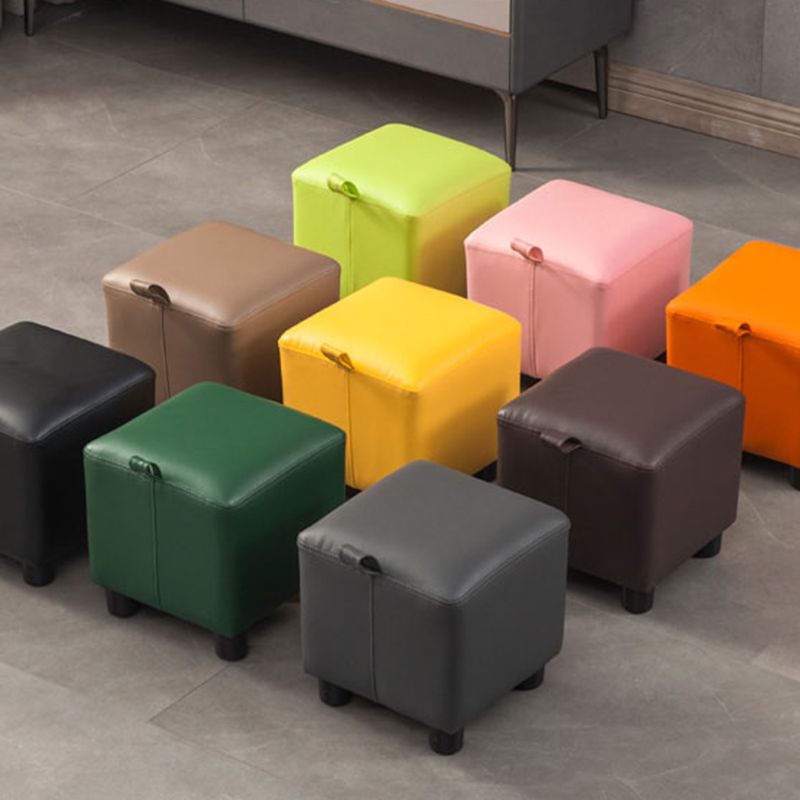 Faux Leather Standard Square Water Resistant Indoor Standard