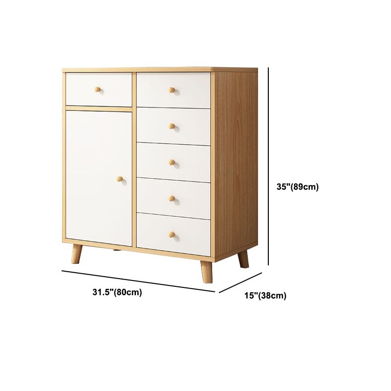 14.96" Wide Modern Wood Accent Chest with Drawer Rectangle Accent Cabinet