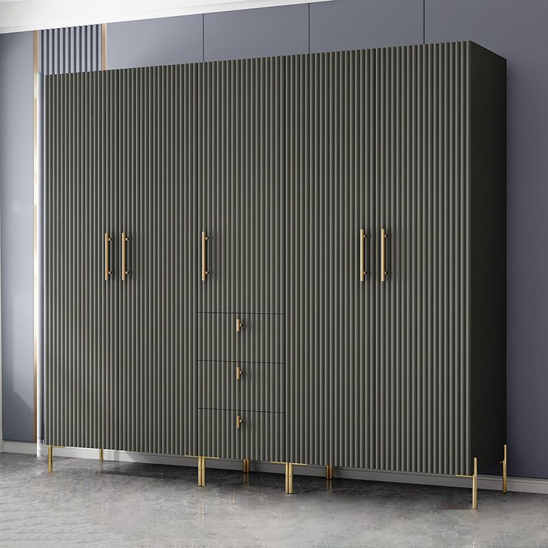 Manufactured Wood Kid's Wardrobe Contemporary Armoire Closet with Garment Rod
