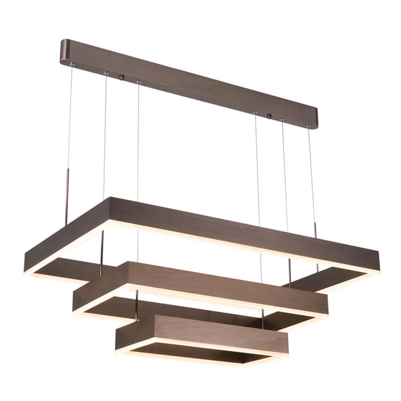 Luces colgantes de metal modernos de iluminación colgante cuadrado