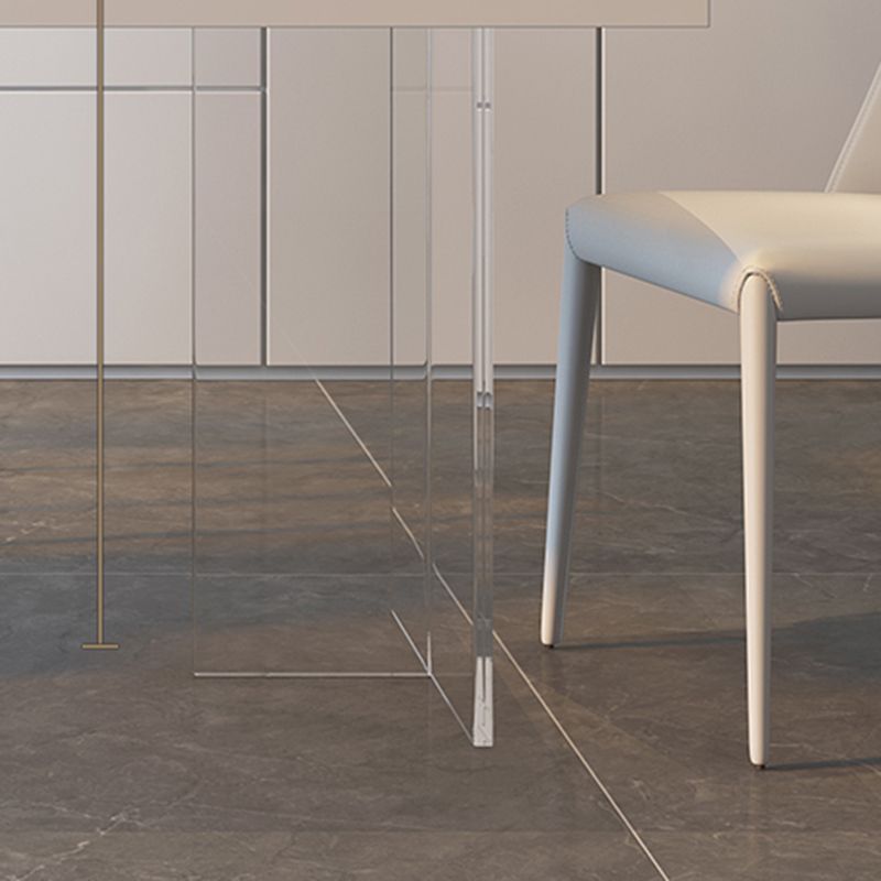 Modern 1/4/5 Pieces Furniture Sintered Stone Dining Set in White