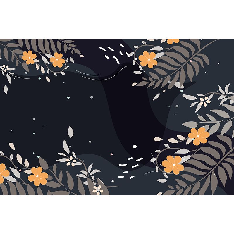 Sitting Room Wall Mural Tropical Plants Decorative Eco-friendly Wall Covering