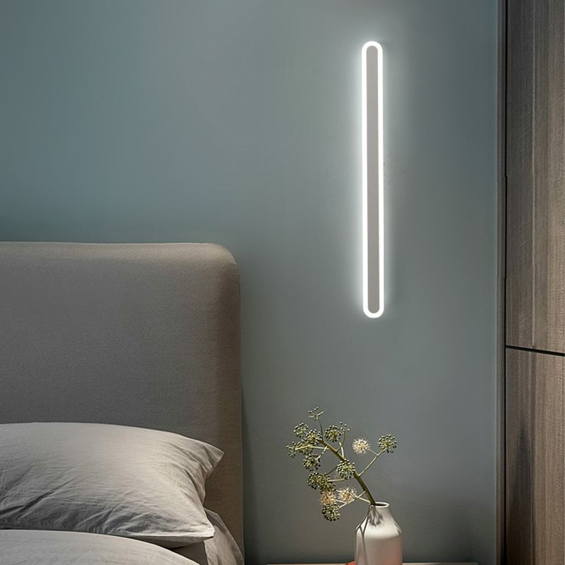 Iluminación de pared de forma lineal de metal Luz de luz de pared de luz simple moderna