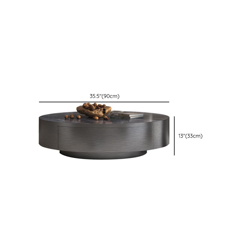 Black Coffee Table Slate 2 Piece Bunching Tables with Storage
