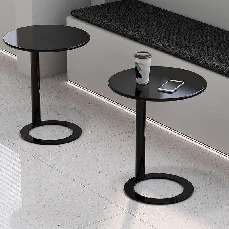 Rustic Accent Side Table Living Room Round Metal Sofa Side Accent Table