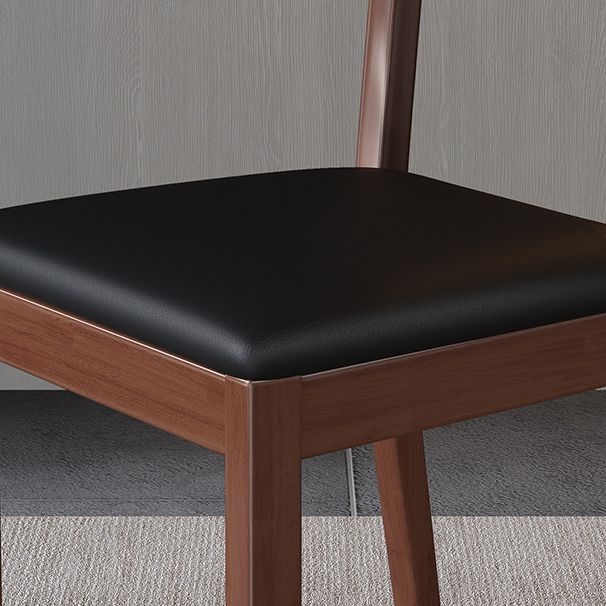 Chaise de salle à manger carrée de cuisine moderne, chaise sans bras latérale à dossier ouvert