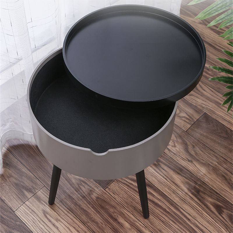 3 Legs End Table Set Contemporary Style Tray Top Side Table with Storage