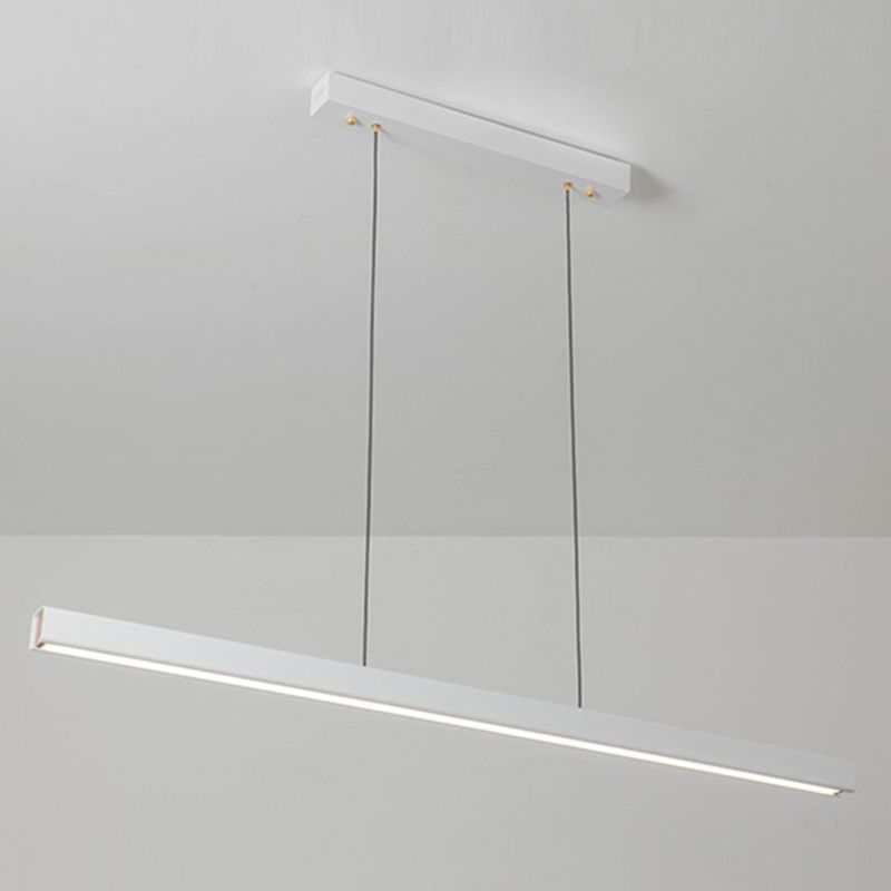 Minimalism Contemporary Style Island Chandelier Light Linear LED Island Light for Dining Room