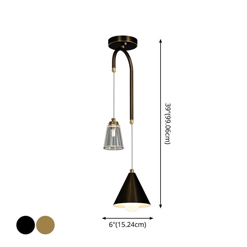 MODERNA INDUSTRIALE MINI PENDANT A CONUA LIGHT METALE CONE AMPAGGIO PER LAMPAGGI