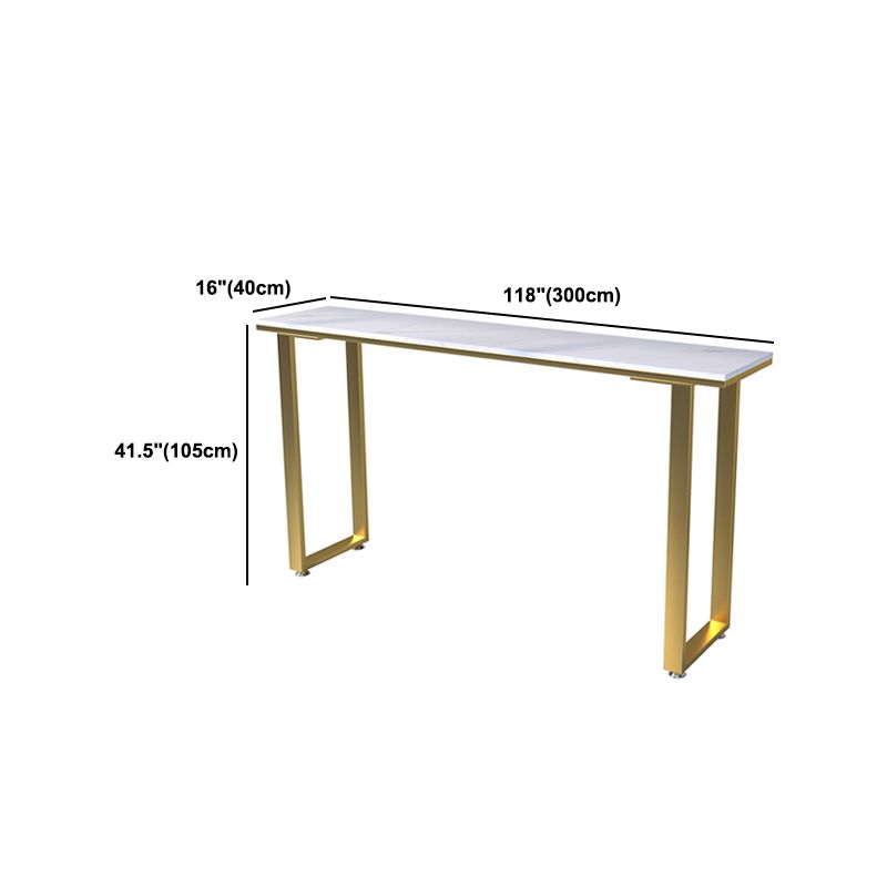 Glam Style 1/2/3/4 Pieces Faux Marble Bar Table Set Fixed Table Counter Set for Home Use