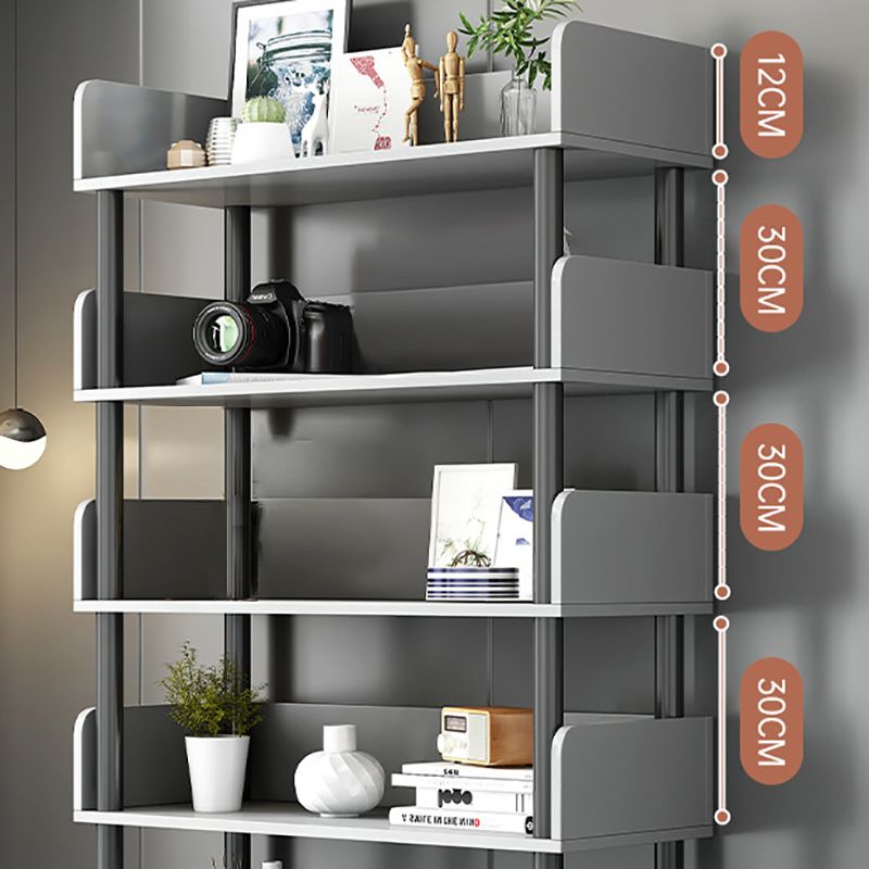 Contemporary Standard Bookshelf Engineered Wood Bookcase with Shelves