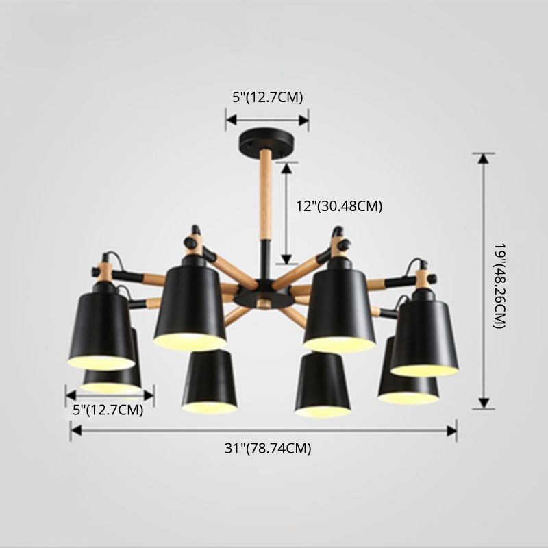 Sputnik Ceiling Hung Fixture Nordic-Style Metal Living Room Chandelier Lighting Fixture