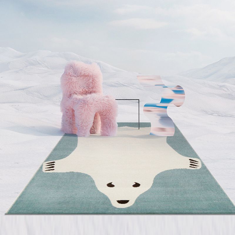 Dark Brown Animal Rug Polyester Indoor Rug Stain Resistant Rug for Living Room