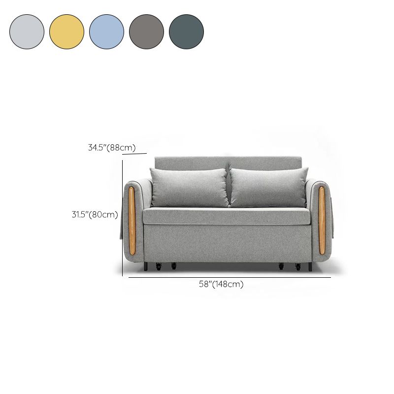 Contemporary Removable Sleeper Sofa 34.6" W Sofa Bed Pillow Included