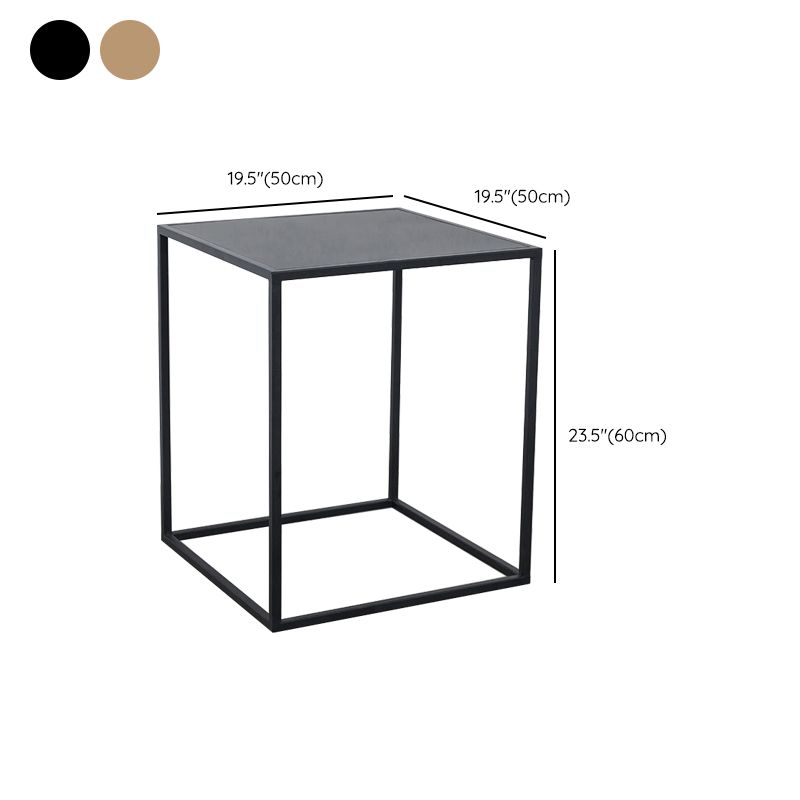Mid-Century Metal End Slide Table Minimalist Frame Sofa Corner Table