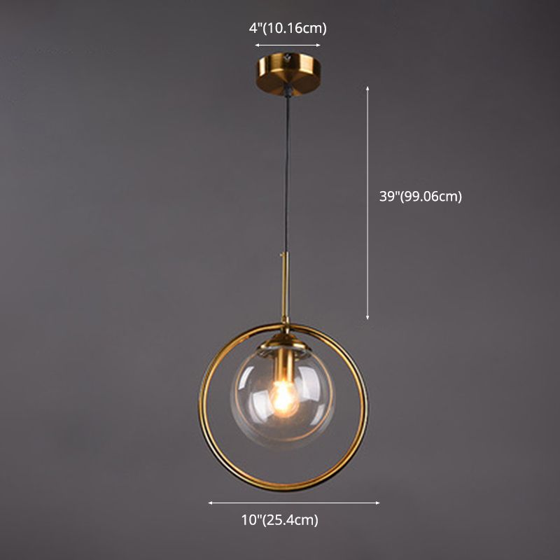 Globe Bedroom Hanging Pendant Light Glass Simplicity Style Pendant Light Fixture