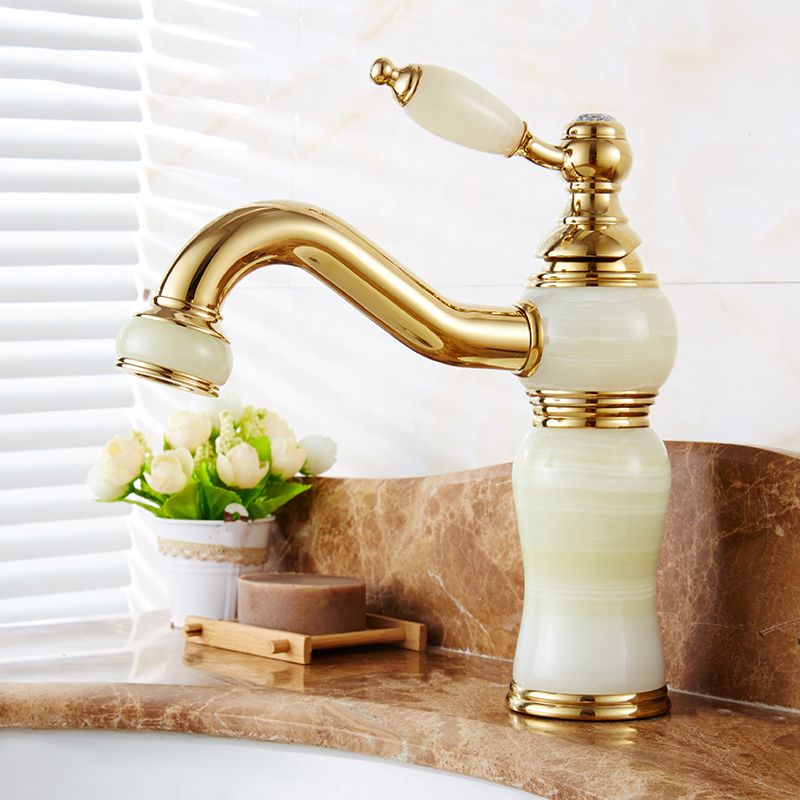 Classic Bathroom Vessel Faucet Lever Handle Circular Vessel Faucet