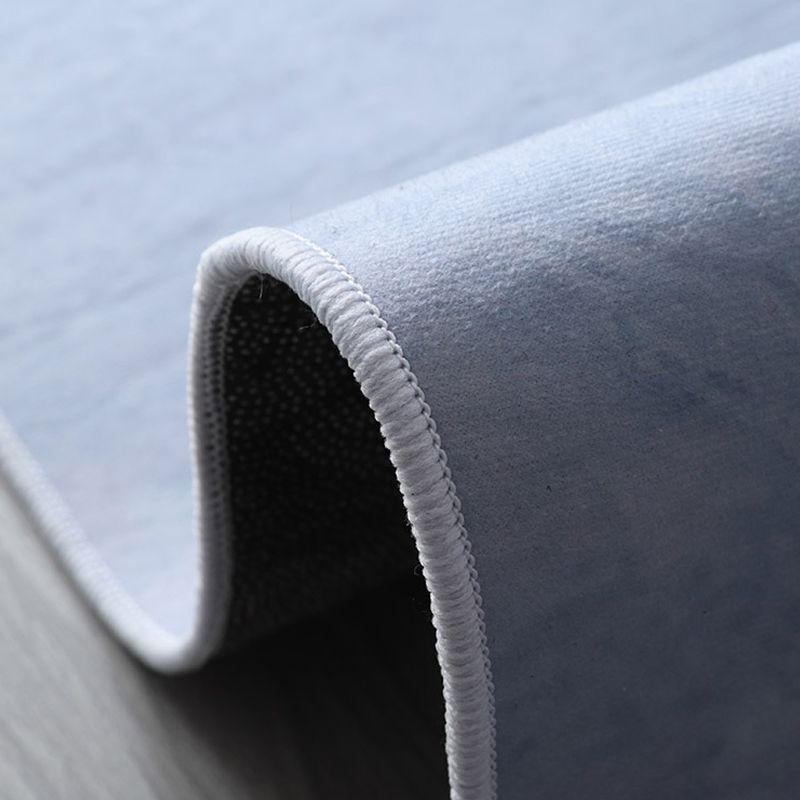 Dark Gray Modern Rug Polyester Circle Rug Non-Slip Backing Rug for Home Decoration