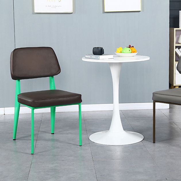 Metal Industrial Arm Chair Open Back Dining Kitchen Room Chair