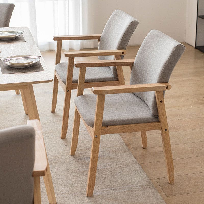 Fauteuil à dossier solide rembourré contemporain, finition mate, chaise de salle à manger pour la maison