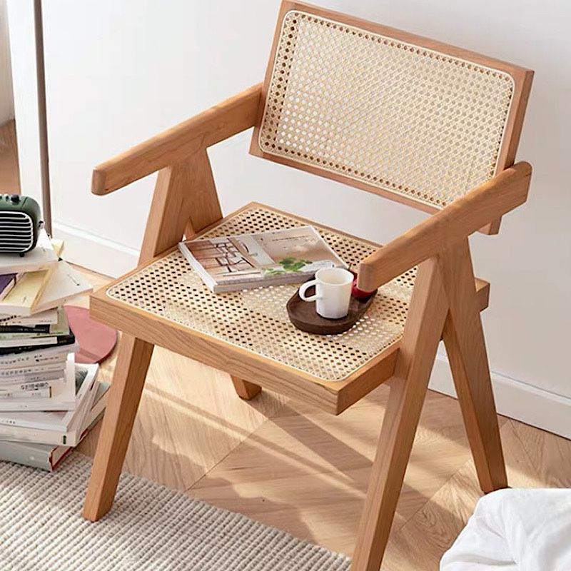 Sillas de madera de roble de estilo moderno, sillón con respaldo abierto para cocina y comedor