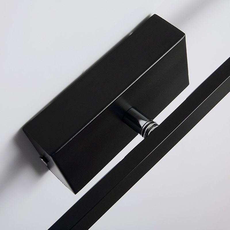 Rotatable Minimalism LED Line Wall Lamp Contemporary Style Long Strip Acrylic Sconce Lights in Black