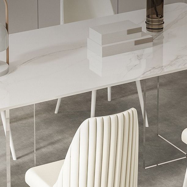 Designer Style Sintered Stone Dining Set Rectangle 1/5/7 Pieces Dining Table with Chairs