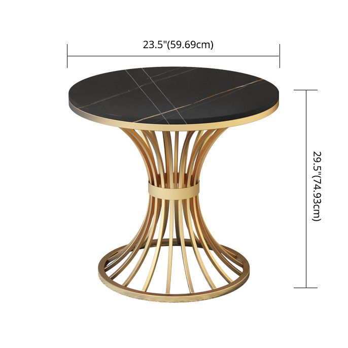 Glam Style Dining Room Set Standard Height with Pedestal Base Dining Furniture