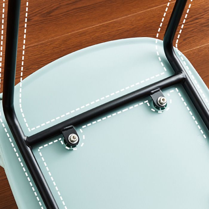 Accueil Salle à manger Chaises sans accoudoirs Chaises d'appoint de salle à manger avec pieds en métal (Ensemble de 4)