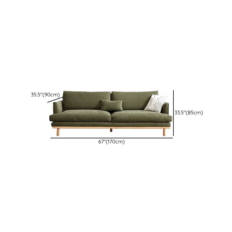 Contemporary Stationary Living Room Seating Square Arm Pillows
