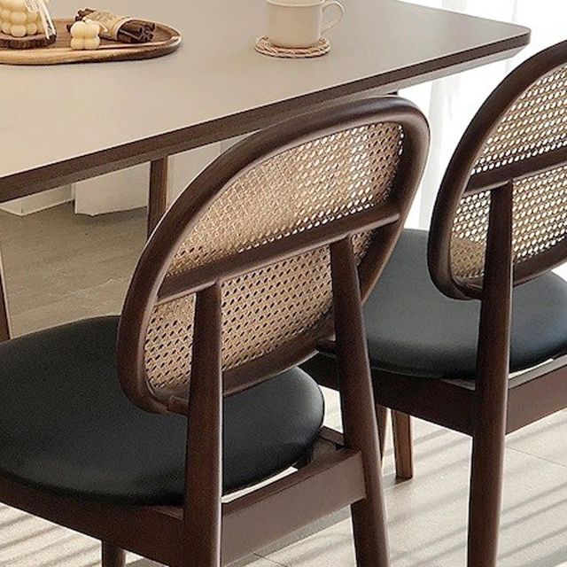Industrial Style Side Chair Wooden Frame Side Dining Chair for Dining Room