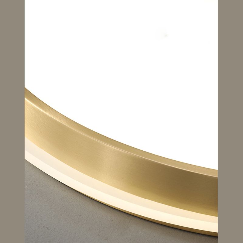 Modern Minimalist Metal Flush Mount Ceiling Lamp Gold Round Shape LED Flush Mount Lighting for Bedroom