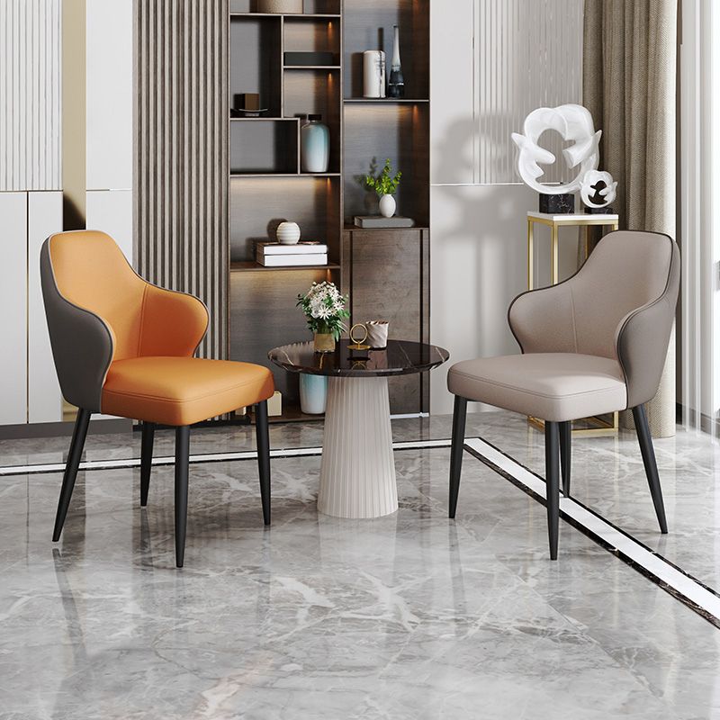 Contemporary Style Parsons Upholstered Dining Arm Chair for Home