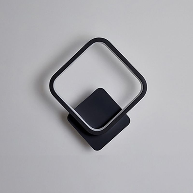 Single Modern White/Black Wall Mounted Sconce Unique Wall Light for Bedroom