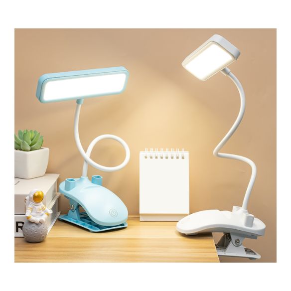 Lampada da tavolo USB moderna in stile minimalista Lampada da tavolo in plastica a 1 luce per studio