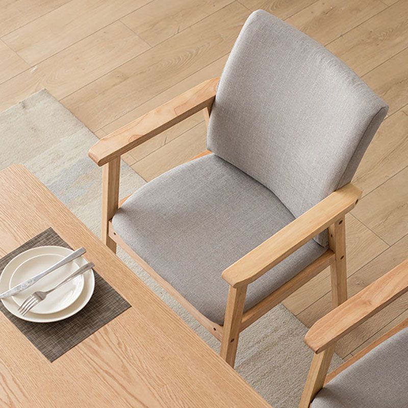 Fauteuil à dossier solide rembourré contemporain, finition mate, chaise de salle à manger pour la maison