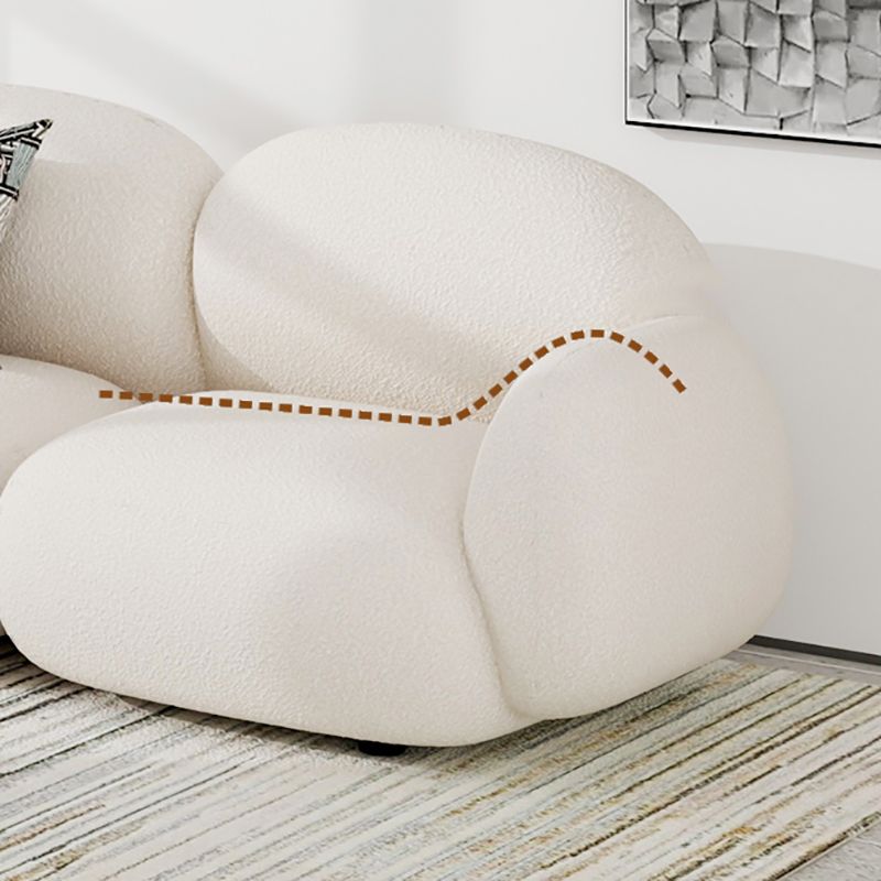 Contemporary Square Arm Sofa with Pillows Seating in Green and Beige