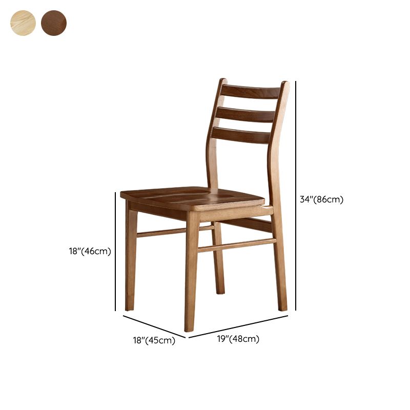 Dining Room Modern Solid Wood Ladder Back Armless Dining Chair