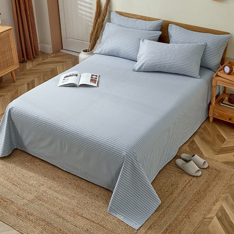Vintage Bed Sheet Striped Print 100 Cotton Fade Resistant Bed Sheet