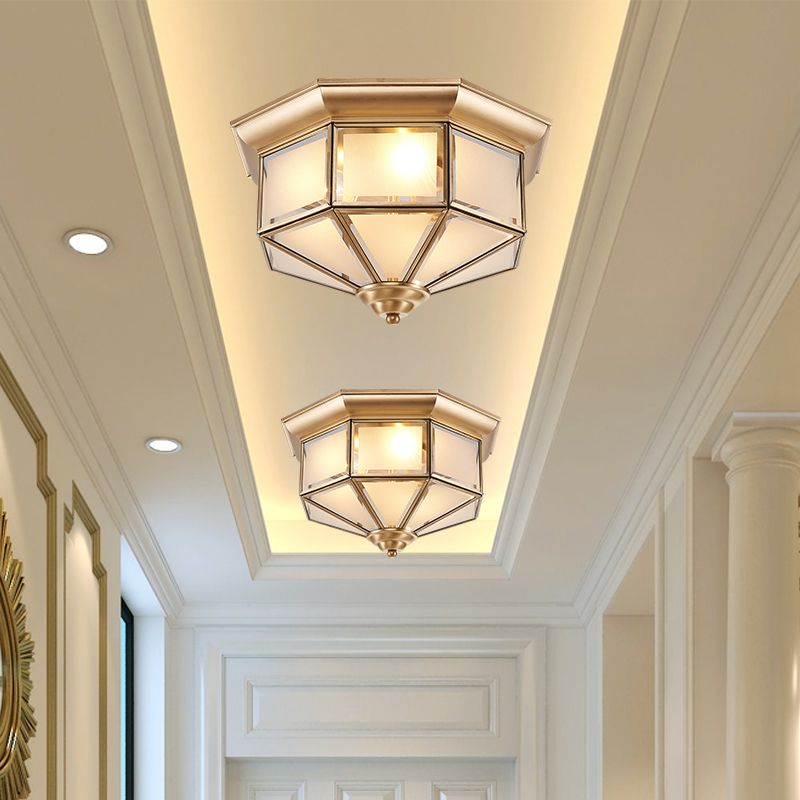 American Colonial Ceiling Light Multi Lights Close to Ceiling Lamp for Bedroom