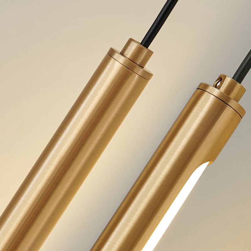 Minimalism Hanging Ceiling Light Metal Linear Ceiling Pendant Light for Bedroom