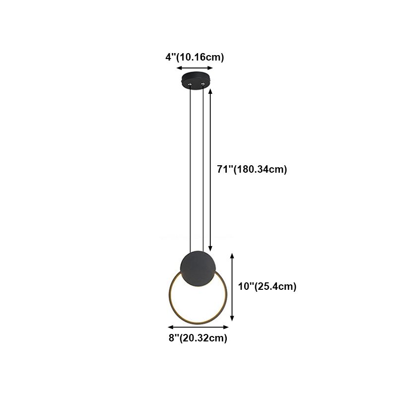 Nordic Pendant Ceiling Light Metal Bedroom Hanging Light Fixture