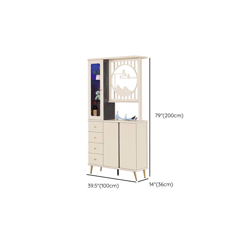Contemporary Wooden Cabinet Solid Color Accent Cabinet with Drawer and Door