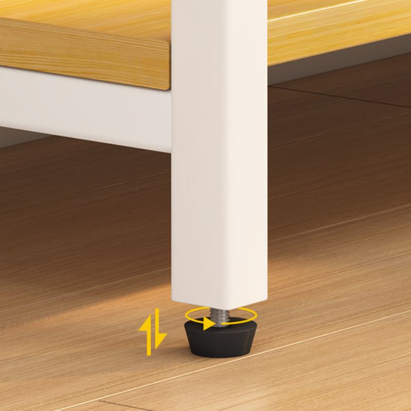 Open Back Natural Bookcase Standard Scandinavian Engineered Wood Bookshelf