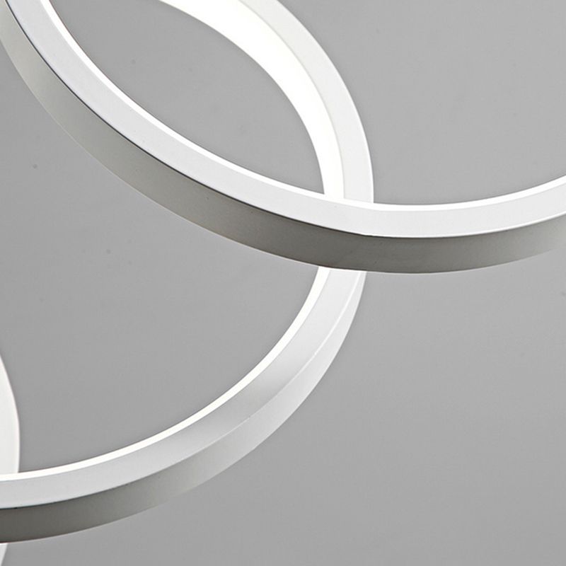 Kreise Esszimmer hängende Anhänger leichte Metall LED Einfachheit Deckenheizlicht in Weiß