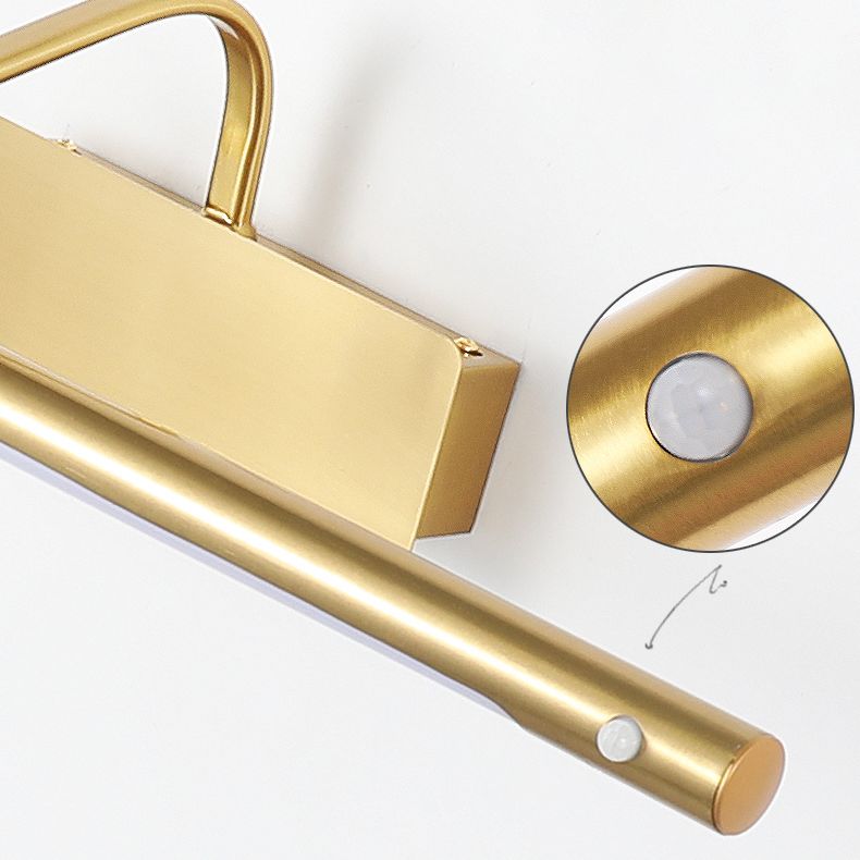 Modern Minimalist Style Streamlined Wall Mounted Vanity Lights Metal Wall Lighting Fixtures for Bathroom